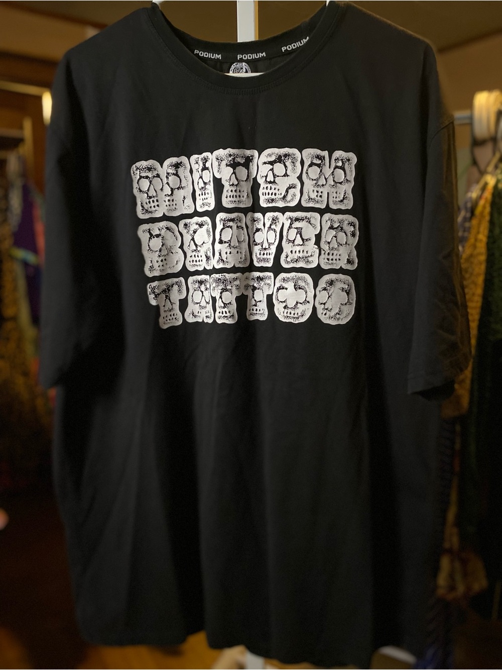 Podium Black Skull Grid Graphic Tee - Men's Short Sleeve